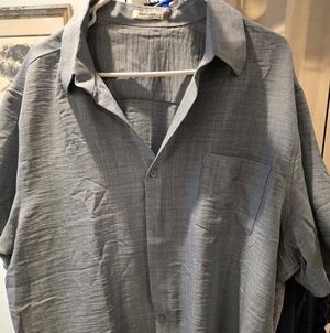 Men's Casual Button-Down Shirt in Light Blue